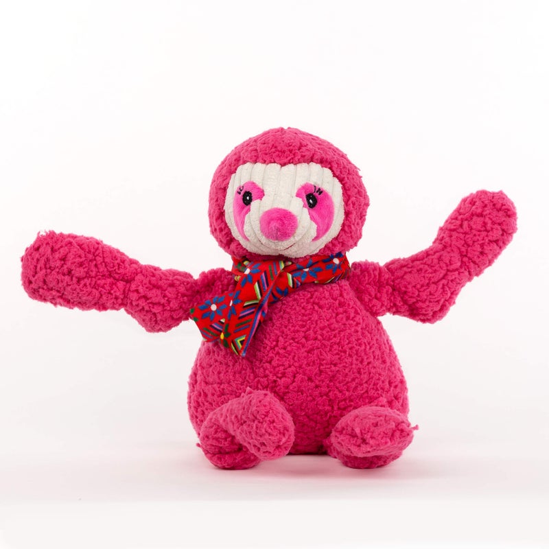HuggleHounds Knottie Plush Dog Toy - Dog Stuffed Animal Toy, Puppy Toys, Squeaky Dog Toy for Small, Medium & Large Dogs, Durable Plush to Keep Them Busy - Sloth, Large - Image 1